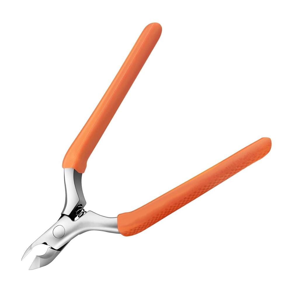 image:imageCGBE Cuticle Trimmer 34 Jaw Extremely Sharp Cuticle Nippers Professional Nail Cuticle Trimmer Tools Nonslip Silicone Handle Cuticle Clipper for Nail Care Pedicure Manicure Nail OrangeOrange