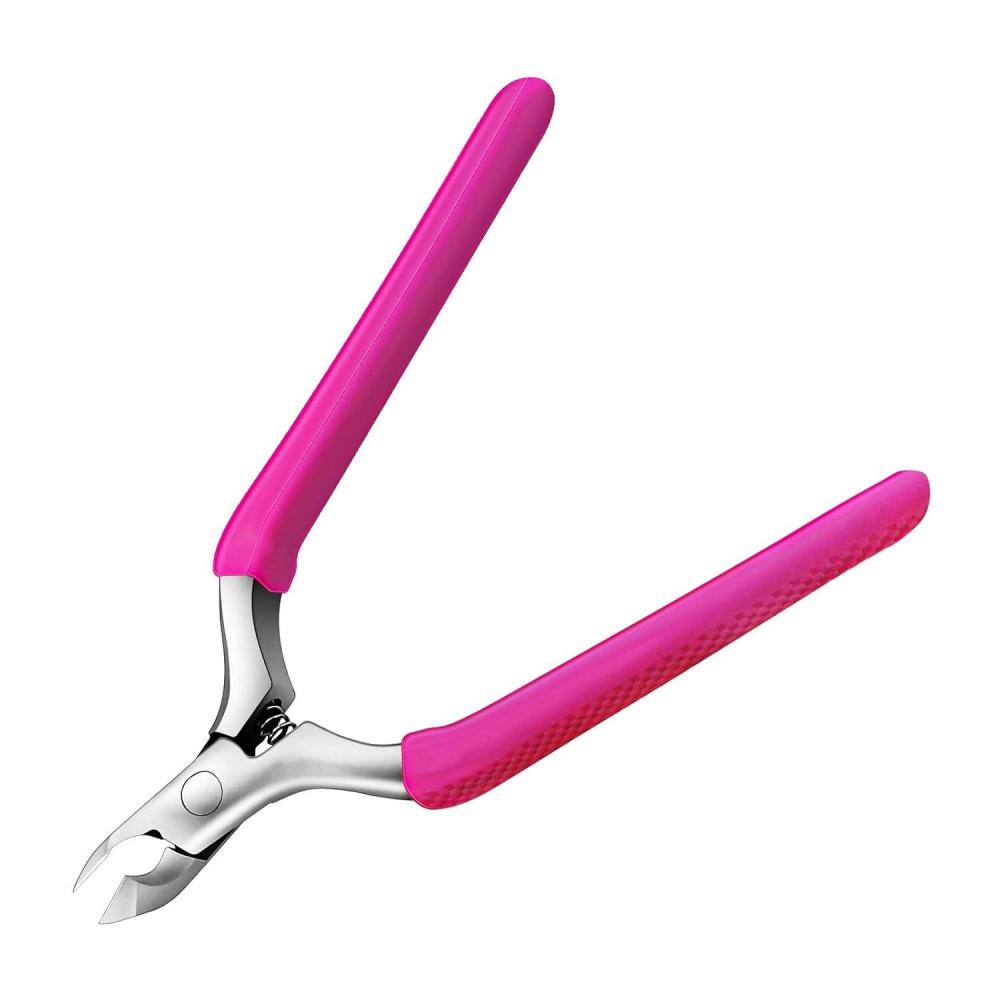 image:imageCGBE Cuticle Trimmer 34 Jaw Extremely Sharp Cuticle Nippers Professional Nail Cuticle Trimmer Tools Nonslip Silicone Handle Cuticle Clipper for Nail Care Pedicure Manicure Nail OrangeRose