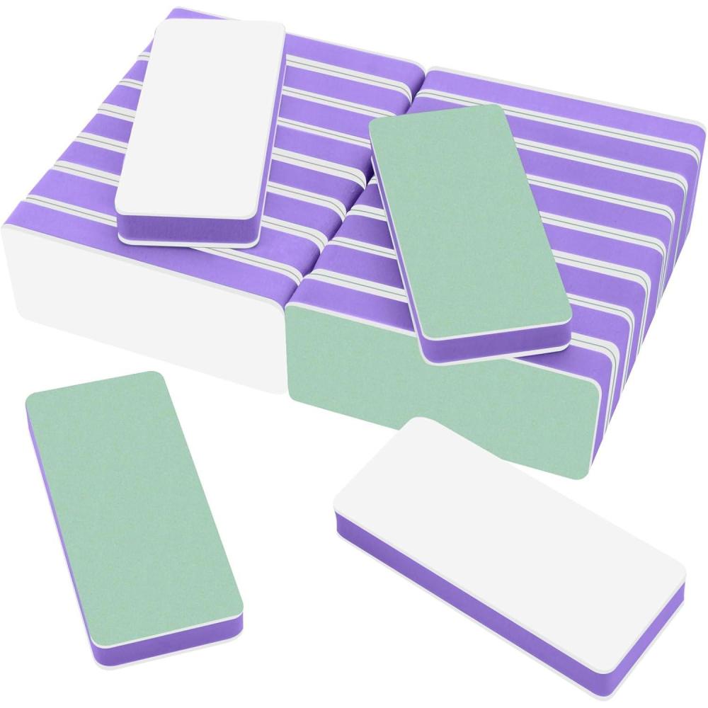 image:imageCGBE Nail Buffer and Shine Kit 20pcs Nail Shine Buffer Blocks for Natural Acrylic Nails Polisher Fingernail Buffer Buffing File 10004000 Grit  GreenBigPurple