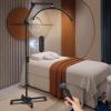 image:imageCGBE HeightAdjustable Lash Light for Eyelash Esthetician lamp with Rolling Base for Facial for Professional Esthetician  HalfMoon Folding Design Eyelash Light  WhiteBlack