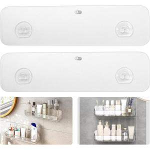 CGBE 2 Pack Shower Caddy Adhesive for Replacement, No Drilling, Easy Installation, 22 Lbs Capacity – Ideal for Small Shower, Spice Rack, Kitchen Storage (10.5 x 2.8 Inch)(10.5 x 2.8 Inch)