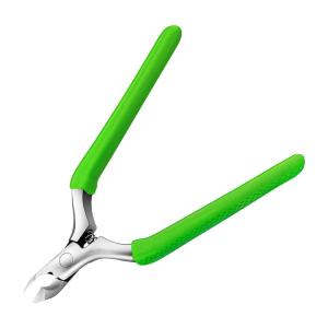 CGBE Cuticle Trimmer, 3/4 Jaw Extremely Sharp Cuticle Nippers, Professional Nail Cuticle Trimmer Tools, Non-slip Silicone Handle Cuticle Clipper for Nail Care Pedicure Manicure Nail (Orange)(Green)