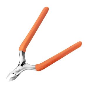 CGBE Cuticle Trimmer, 3/4 Jaw Extremely Sharp Cuticle Nippers, Professional Nail Cuticle Trimmer Tools, Non-slip Silicone Handle Cuticle Clipper for Nail Care Pedicure Manicure Nail (Orange)(Orange)