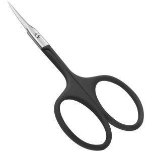 CGBE Manicure Scissors, Extra Fine Eyebrow Scissors for Grooming, Curved Blade Nail Scissors Precise Pointed Tip Grooming Kit for Eyebrow, Eyelash, Trim Nail and Dry Skin, Colorful(Black)